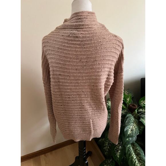 Madewell Belmont Donegal Pink Mock Neck Sweater - Picture 3 of 6